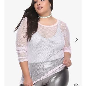 5X Hot Topic Fishnet Shirt